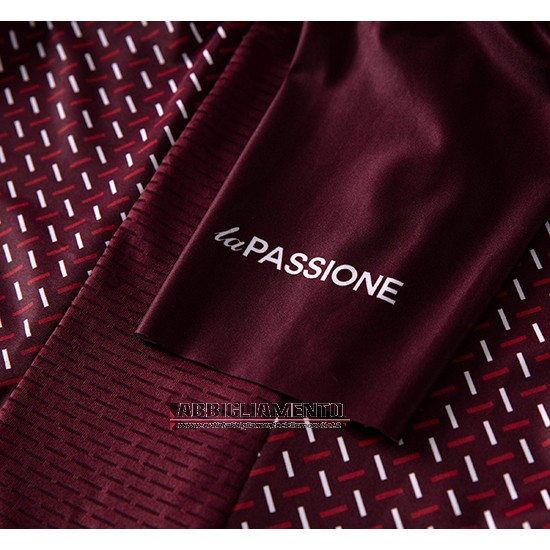 Abbigliamento La Passione 2019 Manica Corta e Pantaloncino Con Bretelle Rosso - Clicca l'immagine per chiudere